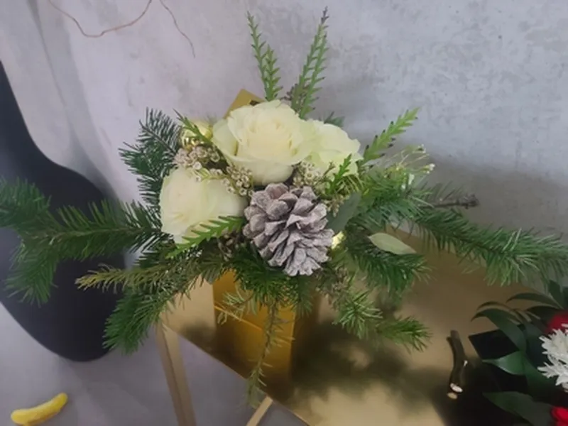 Holiday Arrangements with Candle 2 view 3