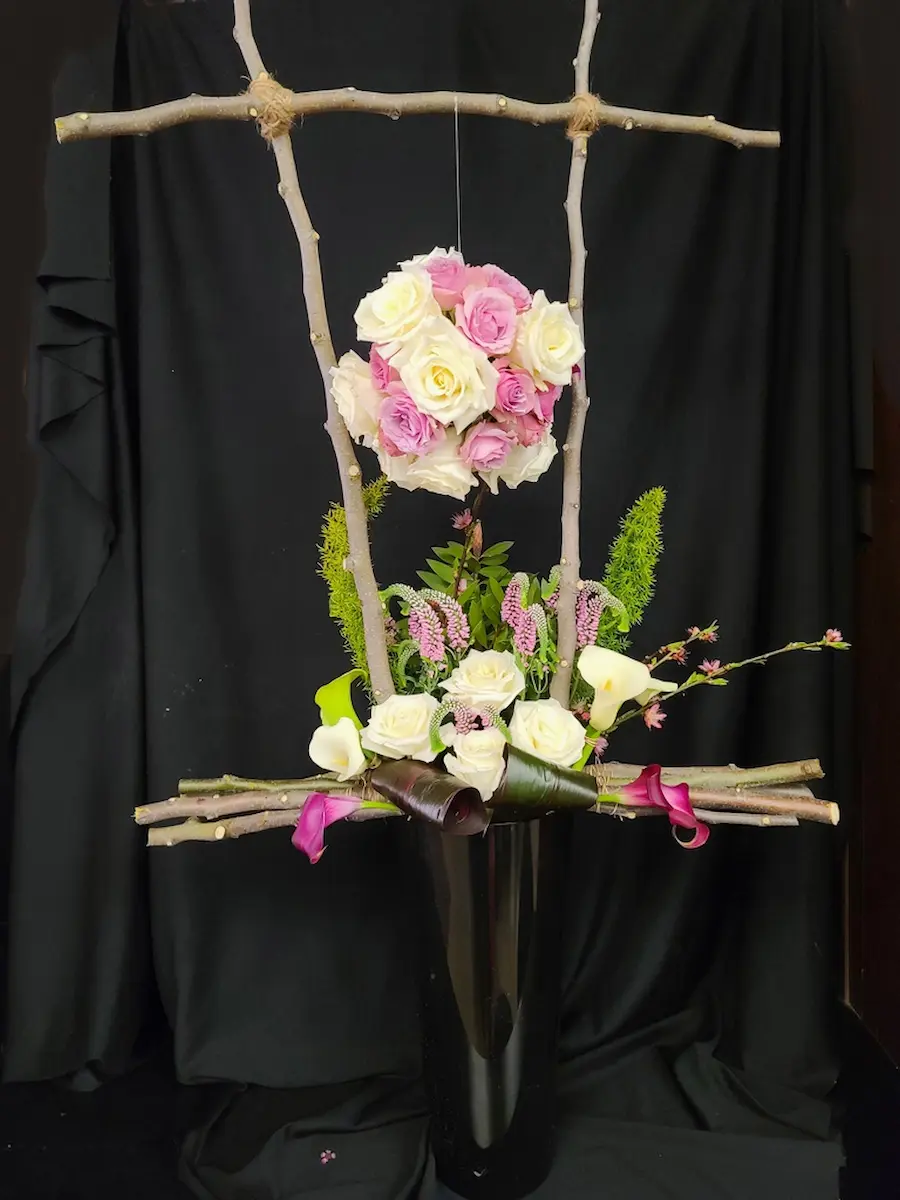 Colorful holiday wreath