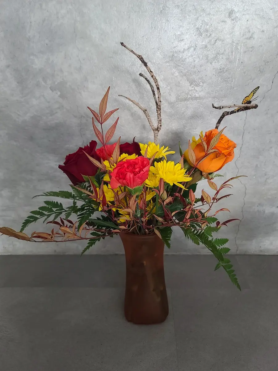 Colorful holiday wreath