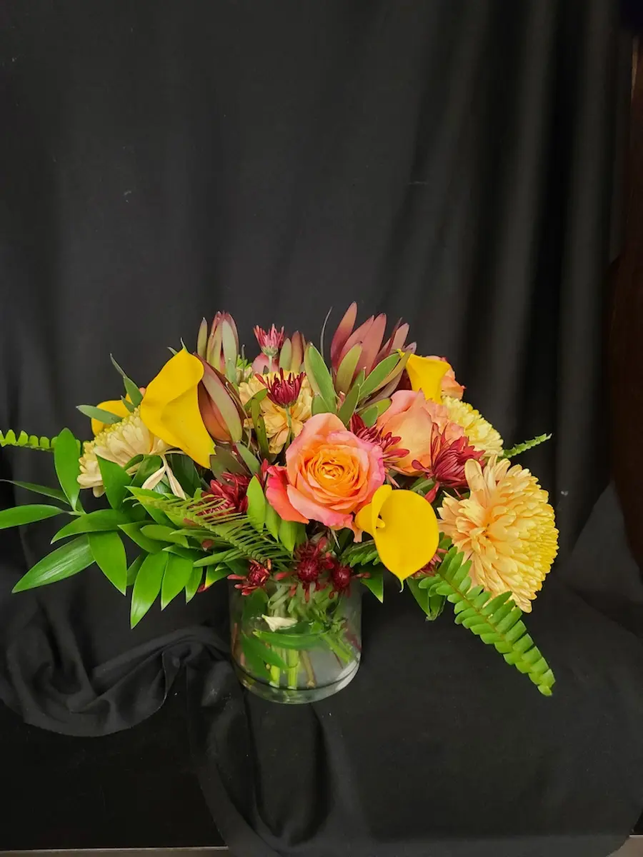 Colorful holiday wreath