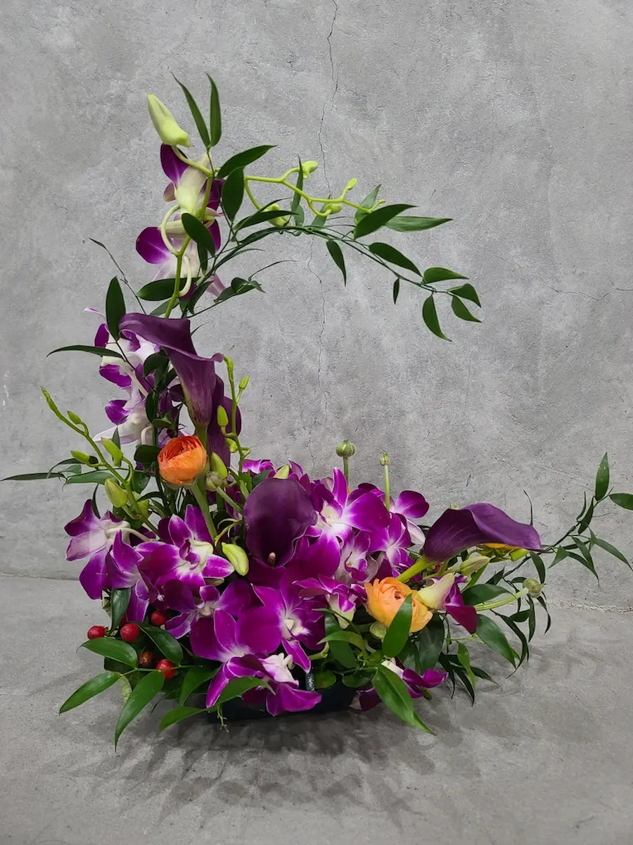 Colorful holiday wreath